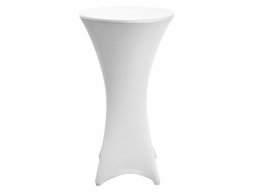 White Lycra Bar Table Cover