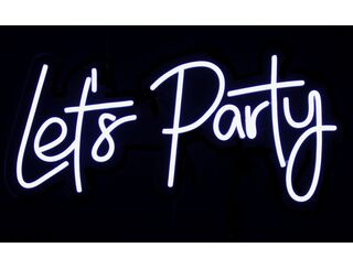 Let's Party - Neon Sign - White