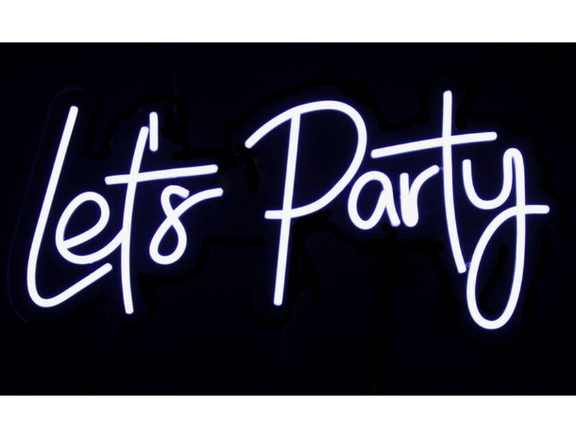 Let's Party - Neon Sign - White