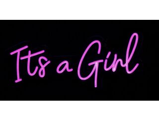 It's a Girl - Neon Sign - Pink