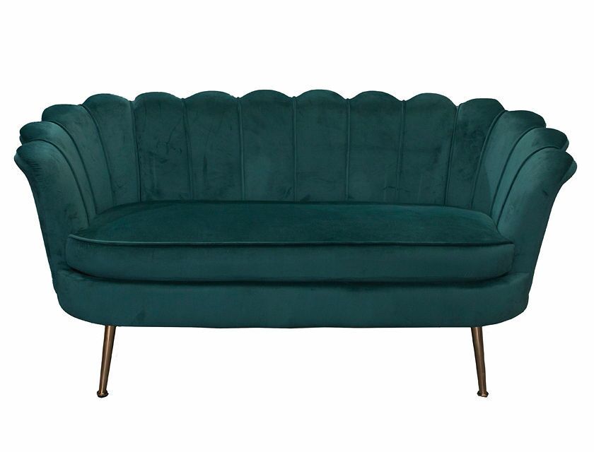 Marianna 2 Seater Velvet Sofa - Green