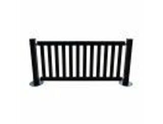 Black Slat Fence - 2m