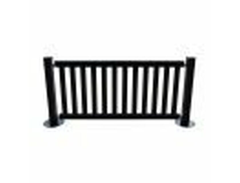 Black Slat Fence - 2m