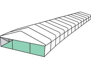 White Roof Pavilion - 10m x 39m