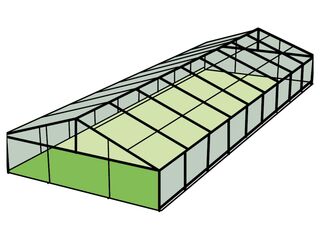 Black Frame / Clear Roof - 10m x 27m