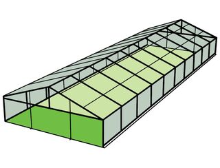 Black Frame / Clear Roof - 10m x 30m