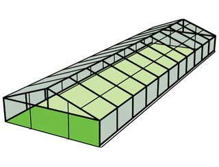 Black Frame / Clear Roof - 10m x 33m