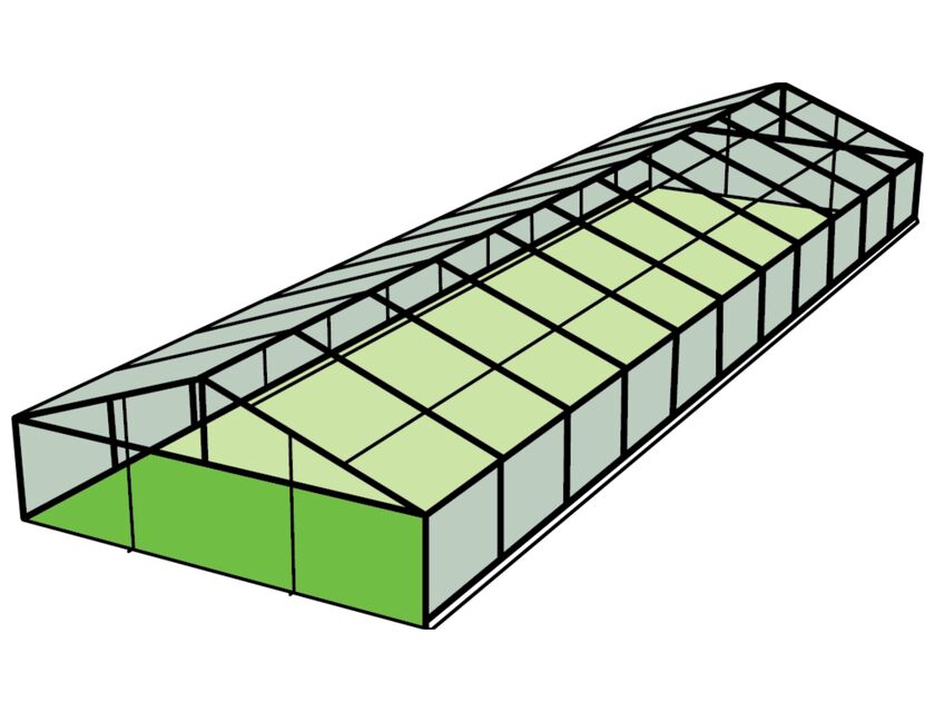 Black Frame / Clear Roof - 10m x 33m