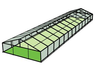 Black Frame / Clear Roof - 10m x 39m