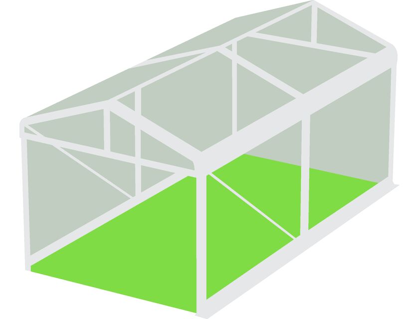 Clear Roof Pavilion - 3m x 6m