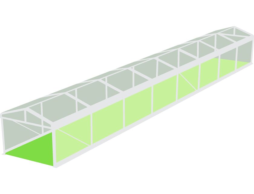 Clear Roof Pavilion - 4m x 27m