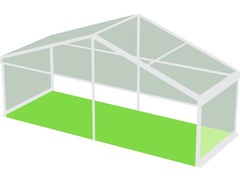 Clear Roof Pavilion - 8m x 3m