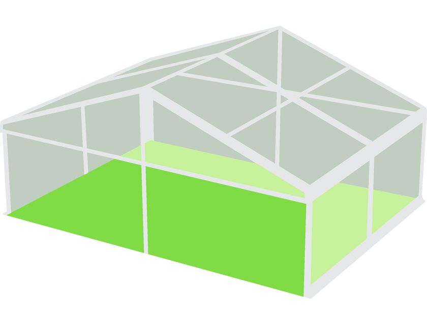 Clear Roof Pavilion - 8m x 6m