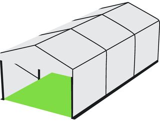 White Roof Pavilion - 4m x 9m