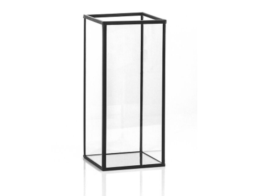 Black Frame Glass Candle Box - Small (15cm)