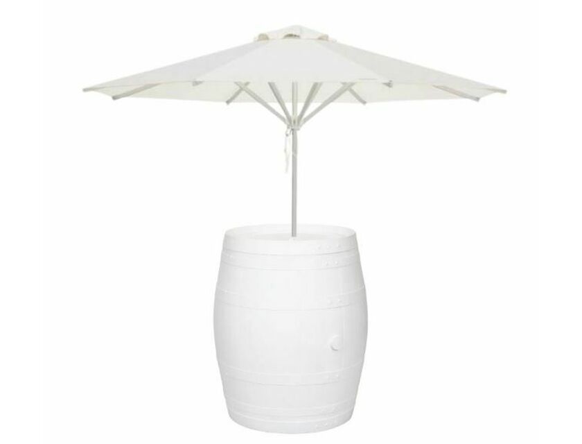 Umbrella in White Wine Barrel -