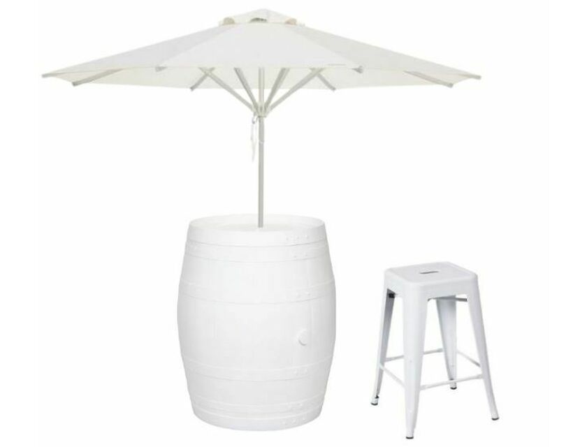 White Wine Barrel Umbrella Package