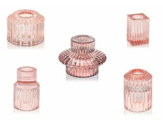 Vintage Candle Holders - Rose - Pack of 12