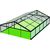 10m Clear Roof - Black Frame Pavilion - 10m x 3m