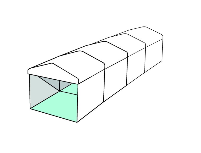 3m White Roof Pavilion - 3m x 3m