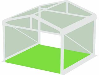4m Clear Roof Pavilion - 4m x 3m