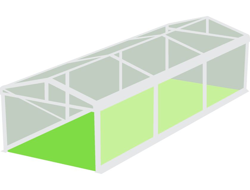 4m Clear Roof Pavilion - 4m x 3m
