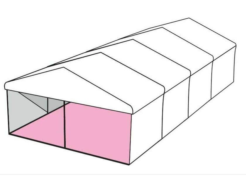 6m White Roof Pavilion - 6m x 3m