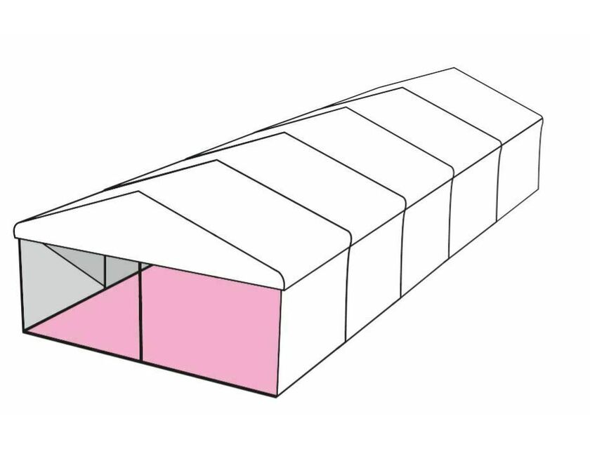 6m White Roof Pavilion - 6m x 3m