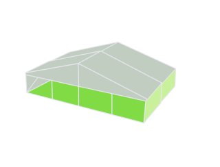 12m Clear Roof Pavilion - 12m x 6m