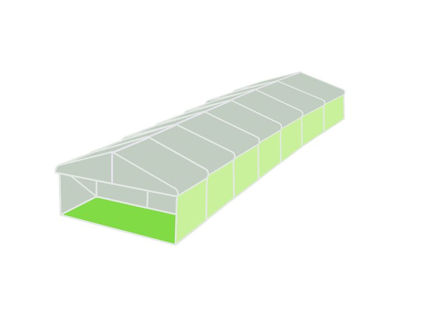6m Clear Roof Pavilion - 6m x 3m