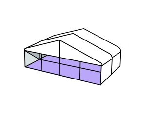 12m White Roof Pavilion - 12m x 6m