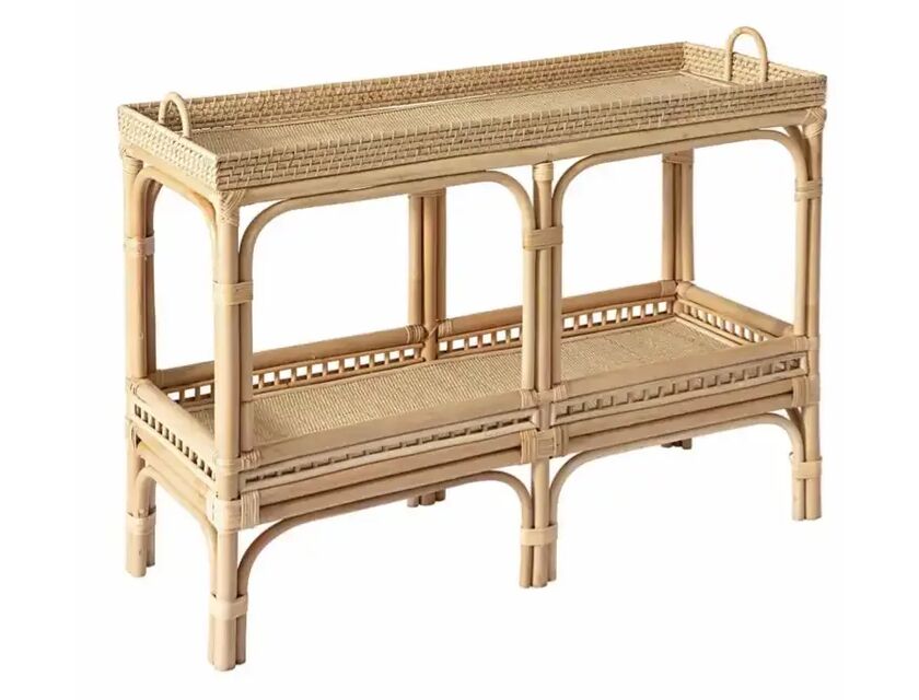 Cane Console Table