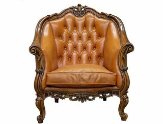 Vintage Arm Chairs - Tan Leather