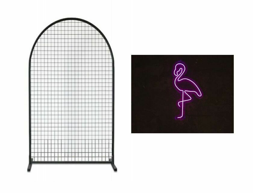 Mesh Wall + Neon Sign Package