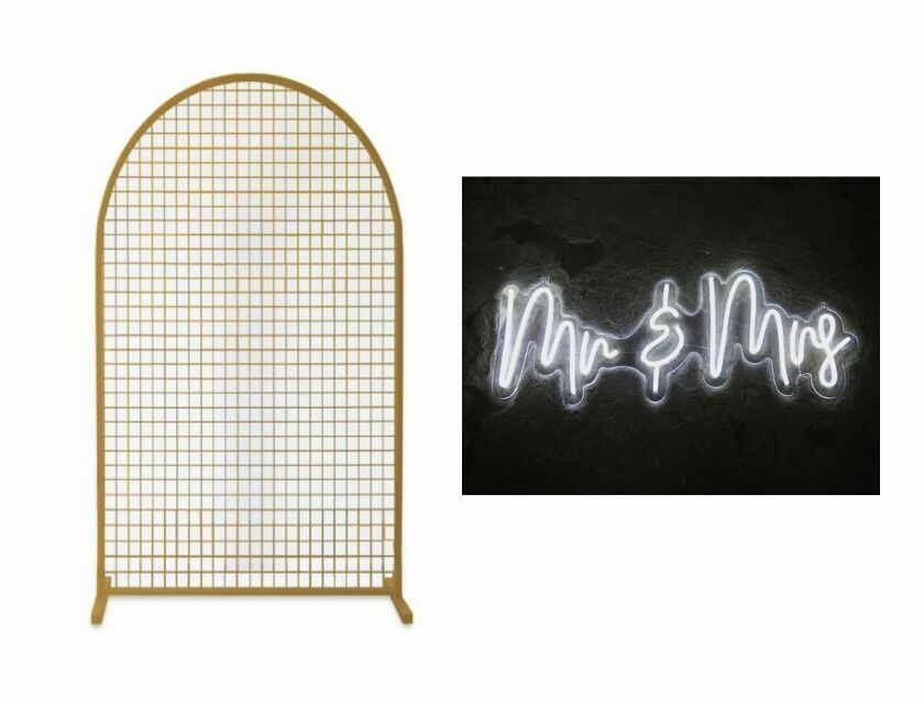 Mesh Wall + Neon Sign Package