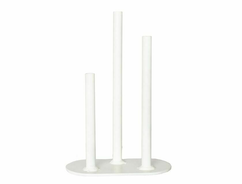 Three Stem Bud Vase - White