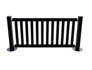 Black Slat Fence - 2m