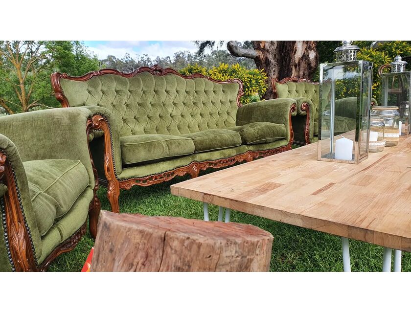 Vintage Lounge Set - Olive Green