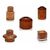 Vintage Candle Holders - Amber - Pack of 12