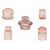 Vintage Candle Holders - Rose - Pack of 12