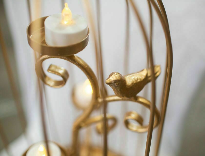 Birdcage Candelabra - Gold