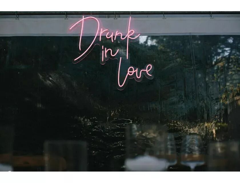 Drunk in Love - Neon Sign - Hot Pink