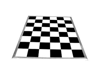 Black & White Tile Dancefloor - Various Sizes - 3.6m x 3.6m
