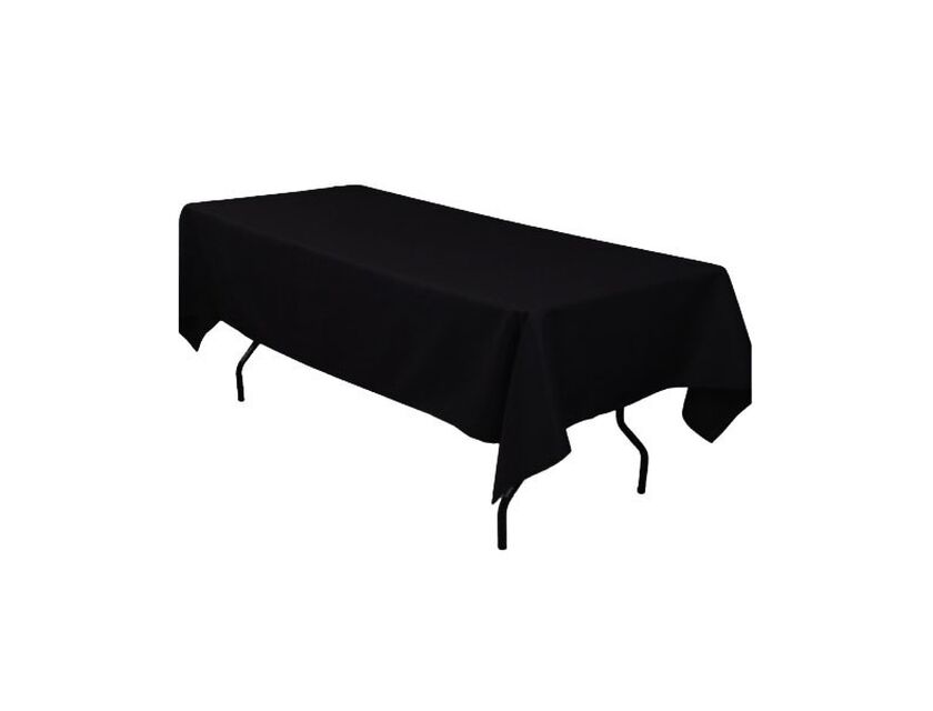 Black Rectangular Linen - 137cm x 305cm (8ft Trestle Table)