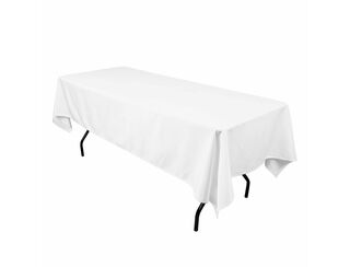 White Rectangle Linen - 180cm x 305cm (Banquet Table)