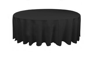 Black Round Linen - 280cm