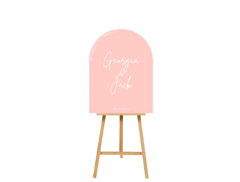 Personalised Watermelon Arched Acrylic Sign Package - Black Signage Frame