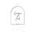 Personalised White Arched Acrylic Sign Package - Black Signage Frame