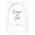 Personalised White Arched Acrylic Sign Package - Black Signage Frame
