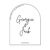 Personalised White Arched Acrylic Sign Package - Black Signage Frame